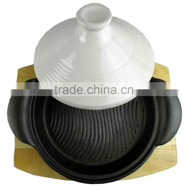 22cm Enameled Cast Iron Tagine With Handles photo-4