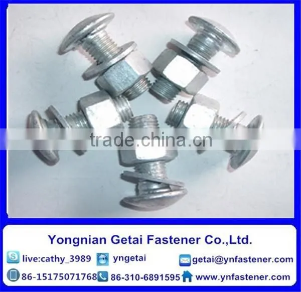 Hot Dip Galvanized Guardrail Bolt With Nut and Washer / Fence Bolt photo-2