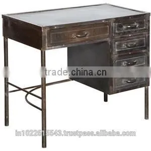 Industrial Metal Desk, Vintage Cheap Metal Desk