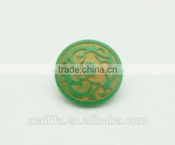 High Quality Fancy Colorful Figure Laser Engraved on Wood Shank Button photo-2