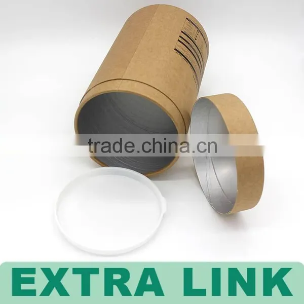 Coffee Tea Cup Recycle Embossing Rigid Round Kraft Paper Cylinder Box photo-5