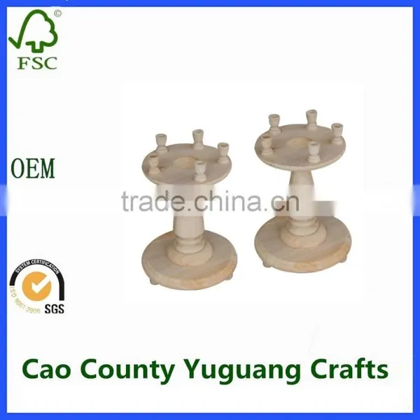 Factory Antique Wooden Candle Holder for Decorations photo-2
