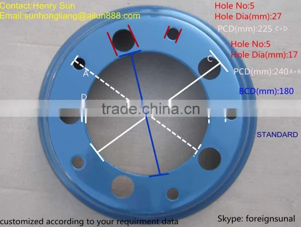 Forklift Split Wheel Rims 3.00D-8 photo-5