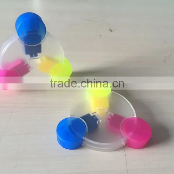 4 Color Round Shaped Highlighter Pen Set/promotional Gifts/new Designed Novelty Highlighter photo-4