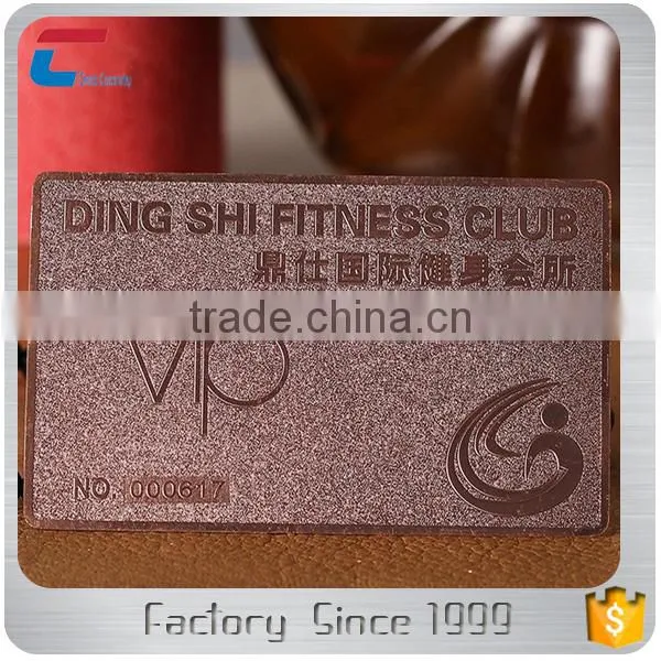 Good Quatity Custom Shading Debossed Rose Gold Metal VIP Dimond Card photo-2