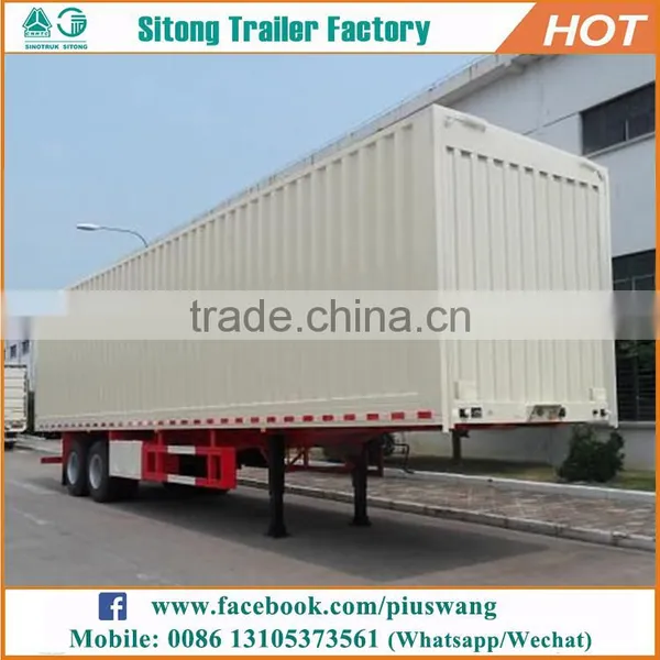 High Quality Enclosed Utility Trailers 3 Axles Cargo Transport Boxed Trailers for Sale photo-2