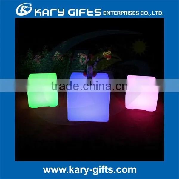 Plastic LED Light Cube Chairs Ottoman Furniture LED Cube Furniture photo-2