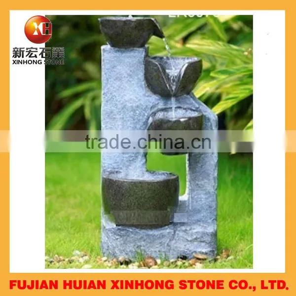 Natural Antiqued Small Garden Stone Water Fountain photo-3