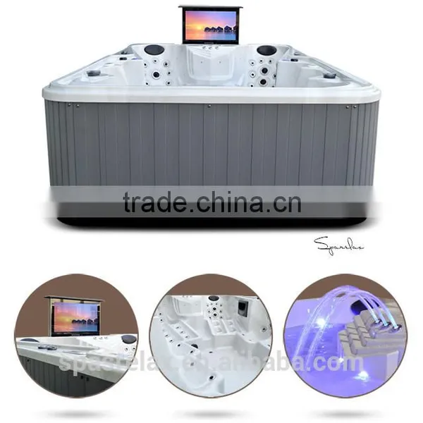 Luxury CE Approval Outdoor 8 to 12 Persons Whirlpool Massage Balboa Acrylic Jazz Spa photo-2