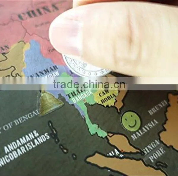 Travel Inspired Scratch Wanderlust Poster Map With 229 Travel Stickers photo-5