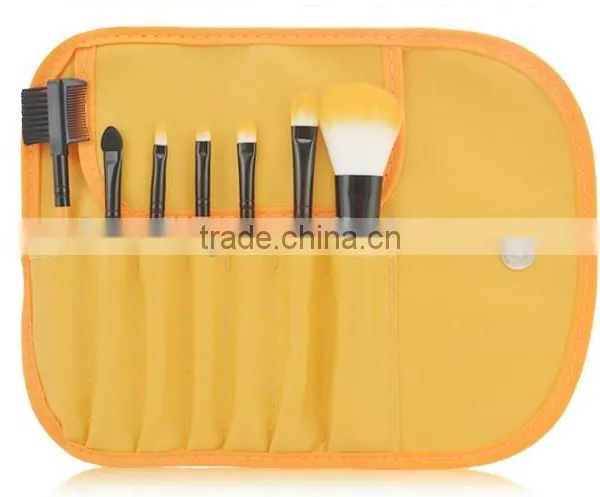 Popular Hot Selling Colorful 7 in 1 Make-Up Brush Set High Quality Comestic Brush With CROCO Bag For Brushes photo-6