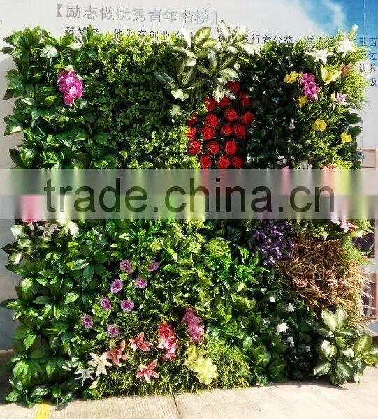 Made in China Grass Flower Wall Artificial Plants Wall for Garden and Interior Decoration photo-6