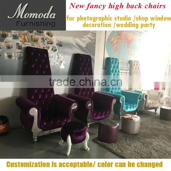JR040 High Class Antique Wedding Queen King Chair Sale photo-2