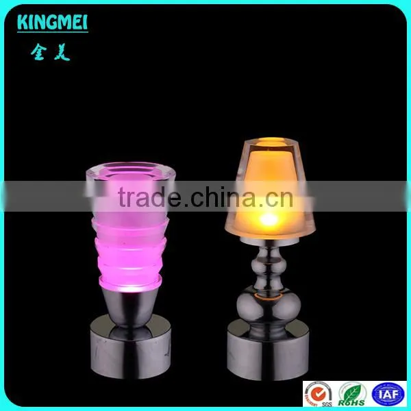 Hight Rechargable Battery Operated Wedding Party Night Club Bar Glowing Light up Led Portable Candle Table Lamp photo-4