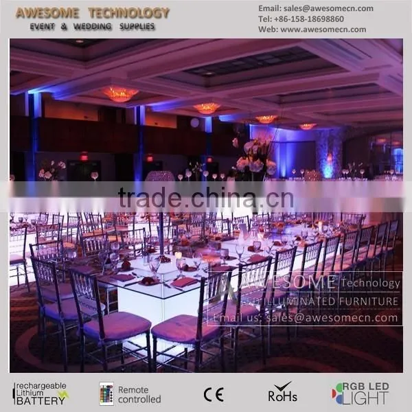 Wireless Led Lit up Decorative Wedding Banquet Table for Sale photo-6