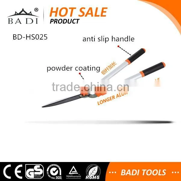 BD-HS025 2016 New Lengthening Aluminum Handle Teflon Blade Garden Pruning Hedge Shear photo-3
