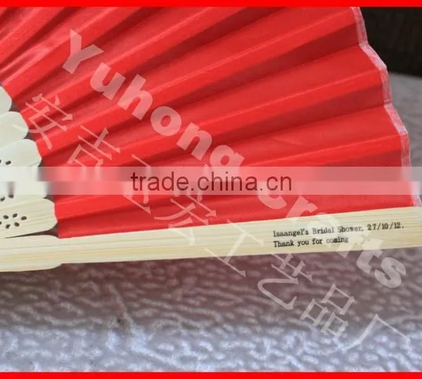 Red Color Bamboo Wedding Fan Wholesale photo-4