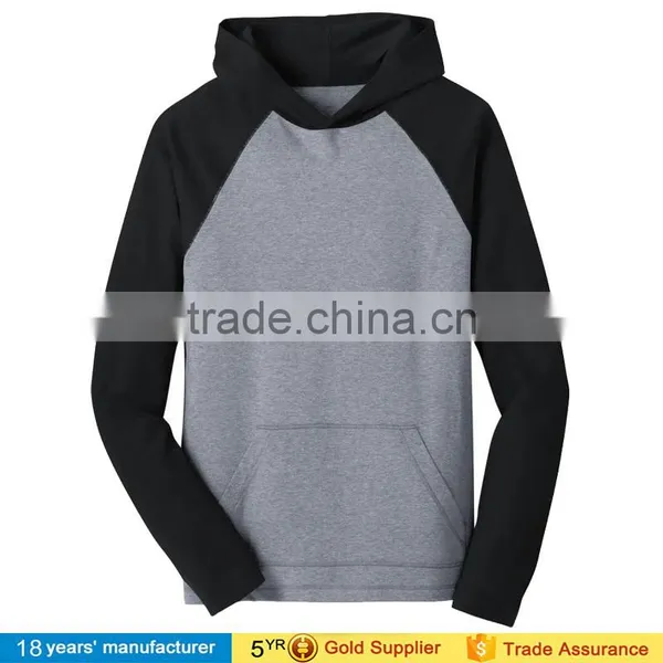 2016 Custom Logo Men's Jersey Long Sleeve Pull Over Baseball Raglan Hoodie Sweatshirt photo-5