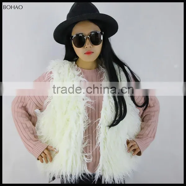 The Classic Design Wholesale Long Hair Faux Fur Vest For Women photo-2