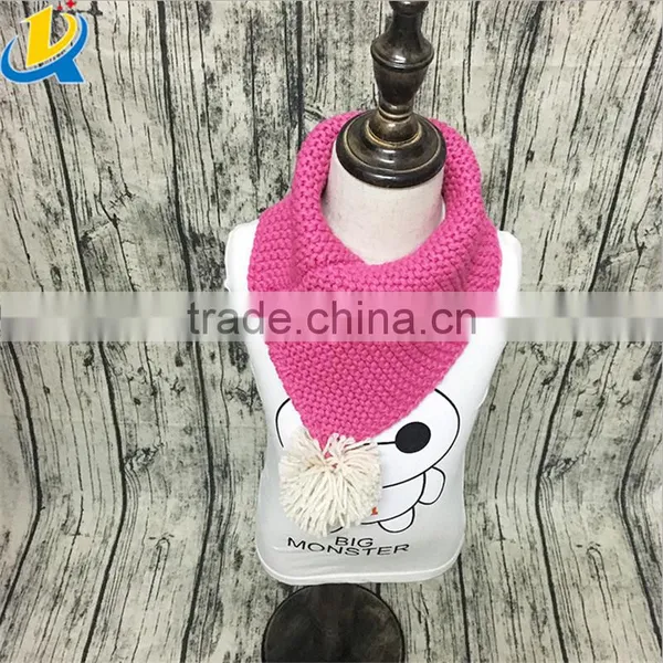 2016 Korean Winter Children Fashion Thick Wool Knitted Scarf With Ball photo-5