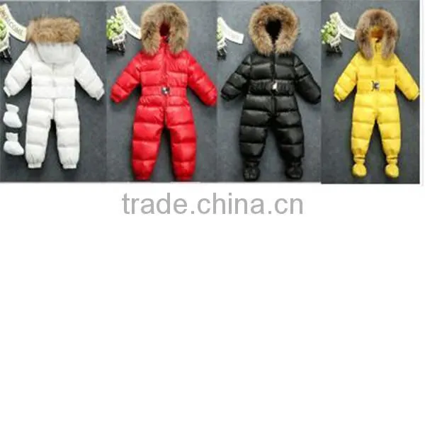 2016 Hot Saling Siamese Trousers Hoody Belt Kid Down Jacket photo-3