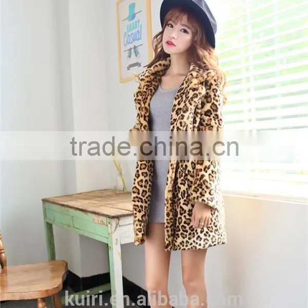Hot-selling New Winter Faux Fur Coat Thick Warm Leopard Mink Trench Coats Sexy Luxury Female Overcoat Long Plus Size photo-3