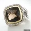 Sell D.Y. Sterling Silver Smoky Quartz Diamond Ring