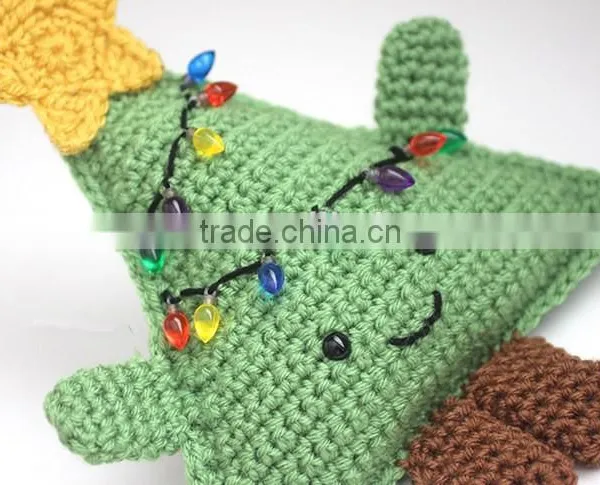Crochet Diy Knitting Kit Christmas Tree Cuddly Cushion