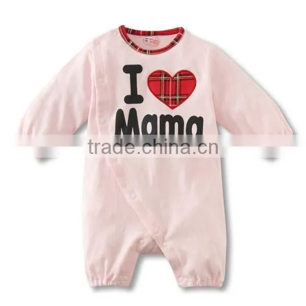 2016 Autumn Sweet Heart Long Sleeve Pure Cotton Baby Girl & Boy Romper photo-3