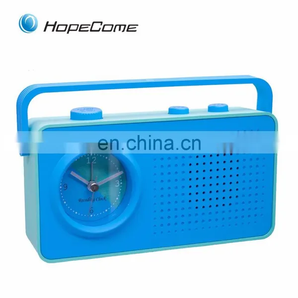 China Retro Portable Mini FM Radio Clock photo-2