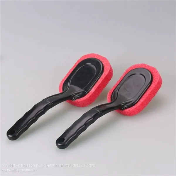 Plastic Wheel Car Wash Brush With TPR Handle Car Clean Tire Brush photo-2