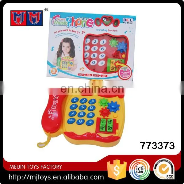Factory Offer Educational Kids Cartoon Cat Telephone Toys With Light Music photo-3
