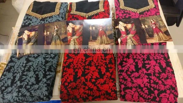 Stylish Attractive Wedding Party Wear Anarkali Gown Style Suits 2018 (Semi-Stitched) photo-3
