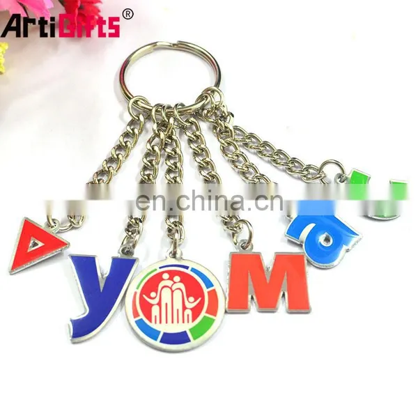 Handmade Custom Make Your Own Charm Diy Multi Ring Keychain photo-5