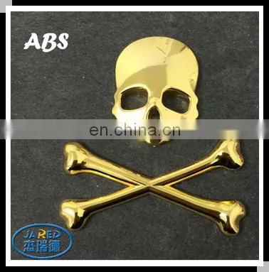 3D Skull Metal Car Motorcycle Sticker Label Skull Emblem Badge photo-5