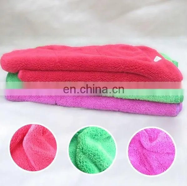 Coral Fleece Towel Solid Dyed Soft Handle 200gsm 300gsm 400gsm High Quality From China Supplier photo-4