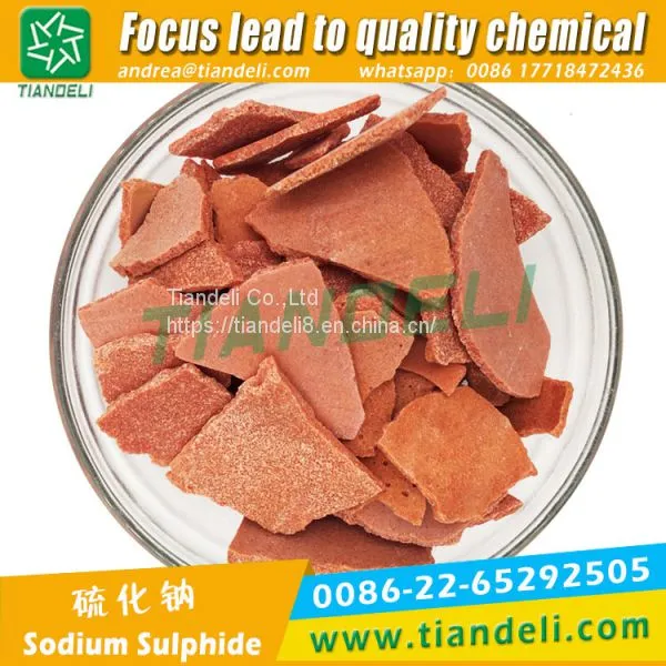 Sodium Sulphide Yellow/red Flakes 60%min 30-150ppm photo-4
