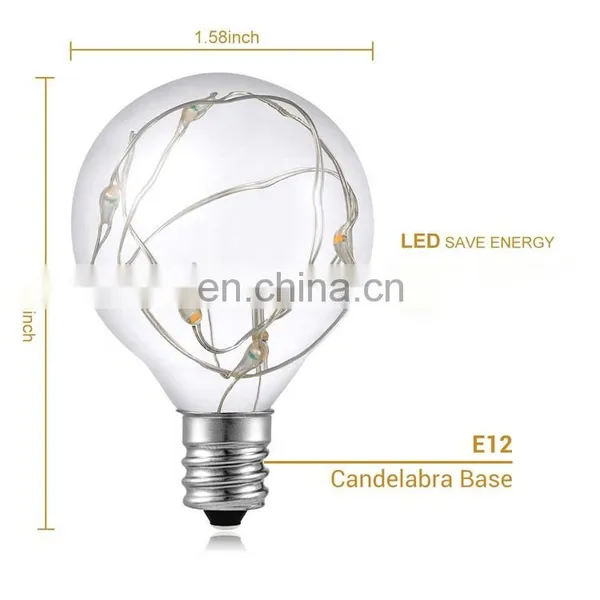 110V Waterproof Outdoor G40 LED Copper Wire LED String Light 32ft 30 Bulbs Christmas Lights photo-2