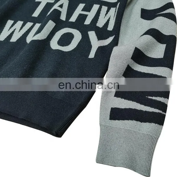 DiZNEW OEM Mens Wool Sweater Jacquard Pullover Sweaters For Man photo-3