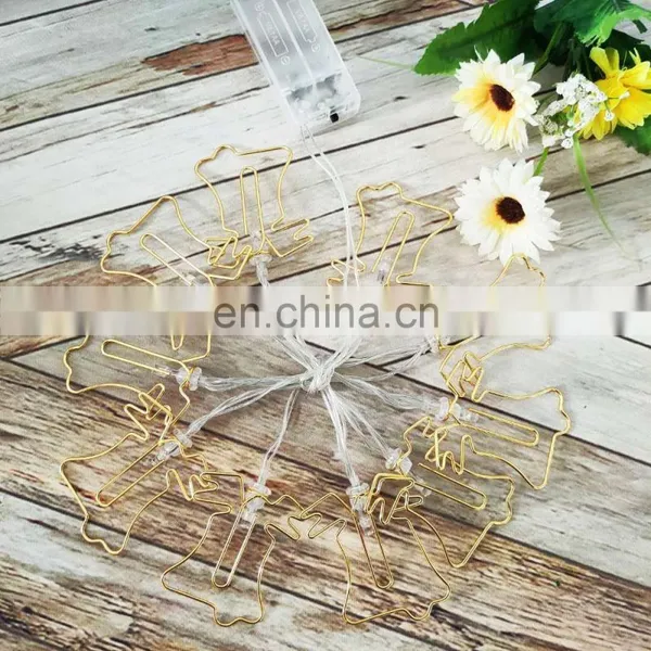 Battery Powered 10L Metal Jingle Bell Shaped Clips Fairy String Lights For Home Party Decoration photo-6