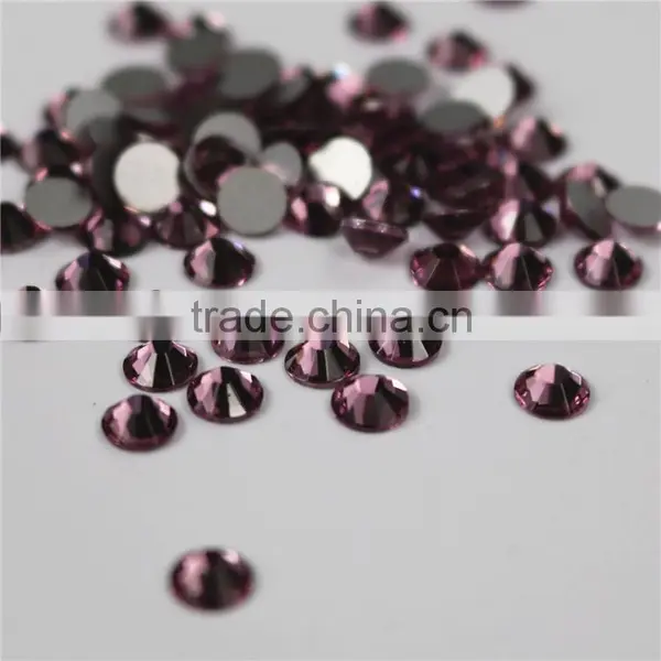 Wholesale Light Amethyst Flatback Non Hotfix Rhinestones Iron on photo-2