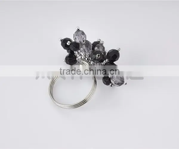 Wholesale High Quality Crystal Rhinestone Flower Napkin Rings photo-2