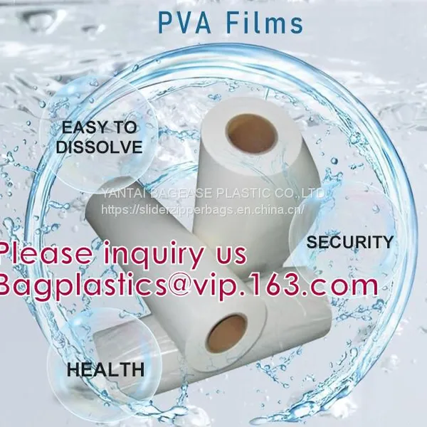 WATER SOLUBLE BAG, PVA MOULD PEEL FILM, POLYVINYL ALCOHOL, LAUNDRY SACK, DETERGENT POD PACK photo-2