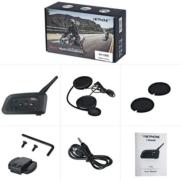 Factory Supply Teleheer V4 Group Communication System For Skiing/Motocycle/Boat/Gliding photo-2