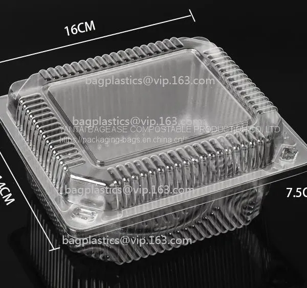 Biodegradable Corn Starch Food Container,Airline New Nature 900ml Biodegradable Corn Starch Food Container With Lid Pack photo-2