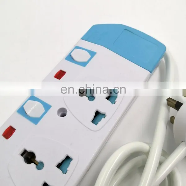 High Quality 2m Electrical Universal Standard Extension Socket Protection 4 Outlet Power Strip Socket Household Sockets photo-3