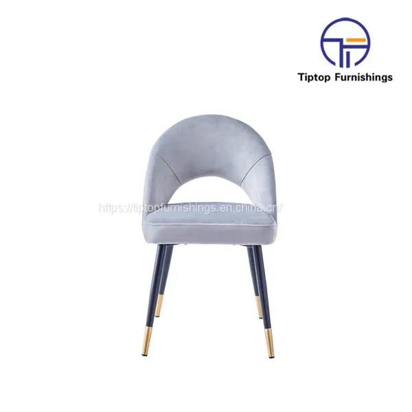 Tiptop Modern Light Luxury Fashion Flannel Lamb Velvet Lounge Chair Dining Chair Coffee Chair photo-2