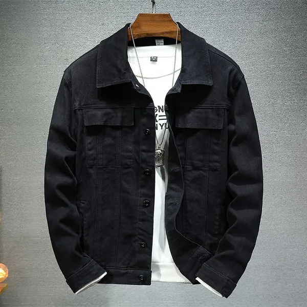 Outdoor Denim Fashion Color Casual Sports Windproof Men's Long Sleeves Loose Jacket photo-4