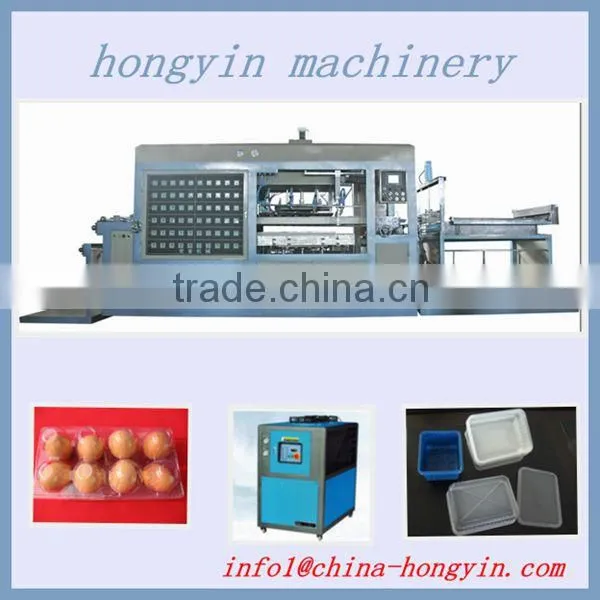 high speed plastic container/box/lid/tray/bowl forming machine with stack robot