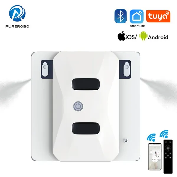 PUREROBO W-S3S TUYA APP Bluetooth Connect Intelligent Window Cleaning Robot Automatic One-touch Control Handsfree Robot Cleaner
